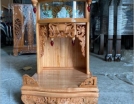 Bàn trà gỗ óc chó mặt tròn