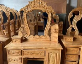 Bàn trang điểm ngăn kéo gỗ tự nhiên